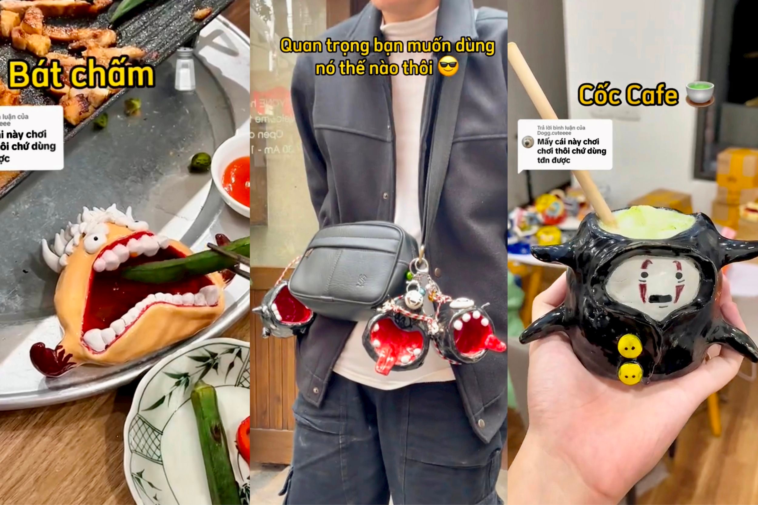4.Các sản phẩm của “Tiệm Gớm” trở nên gần gũi với đời sống nhờ những video chia sẻ hài hước của anh Long trên tiktok 