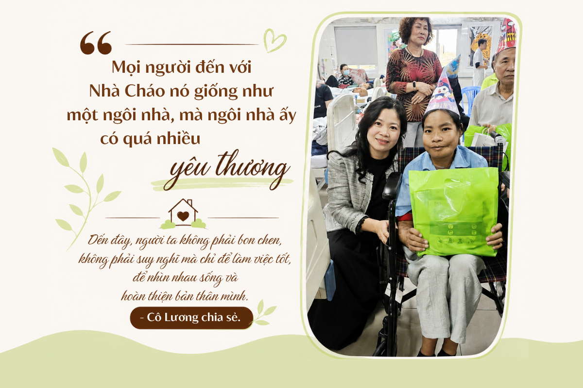 Mọi người đến với nhà cháo