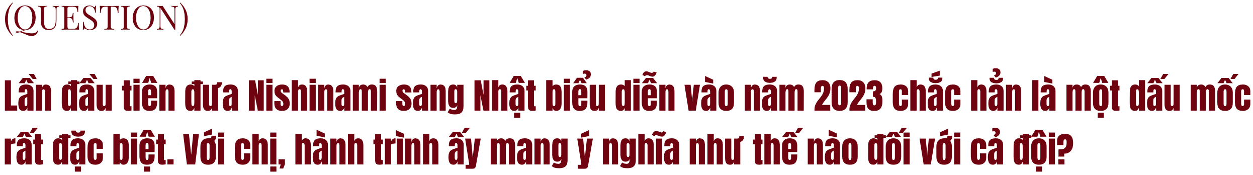 Nishinami và lần sang Nhật ý nghĩa