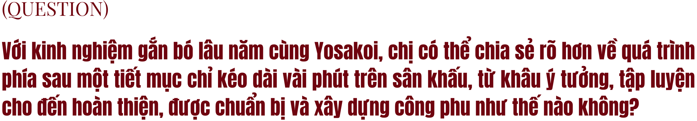 Yosakoi dưới ánh đèn sân khấu